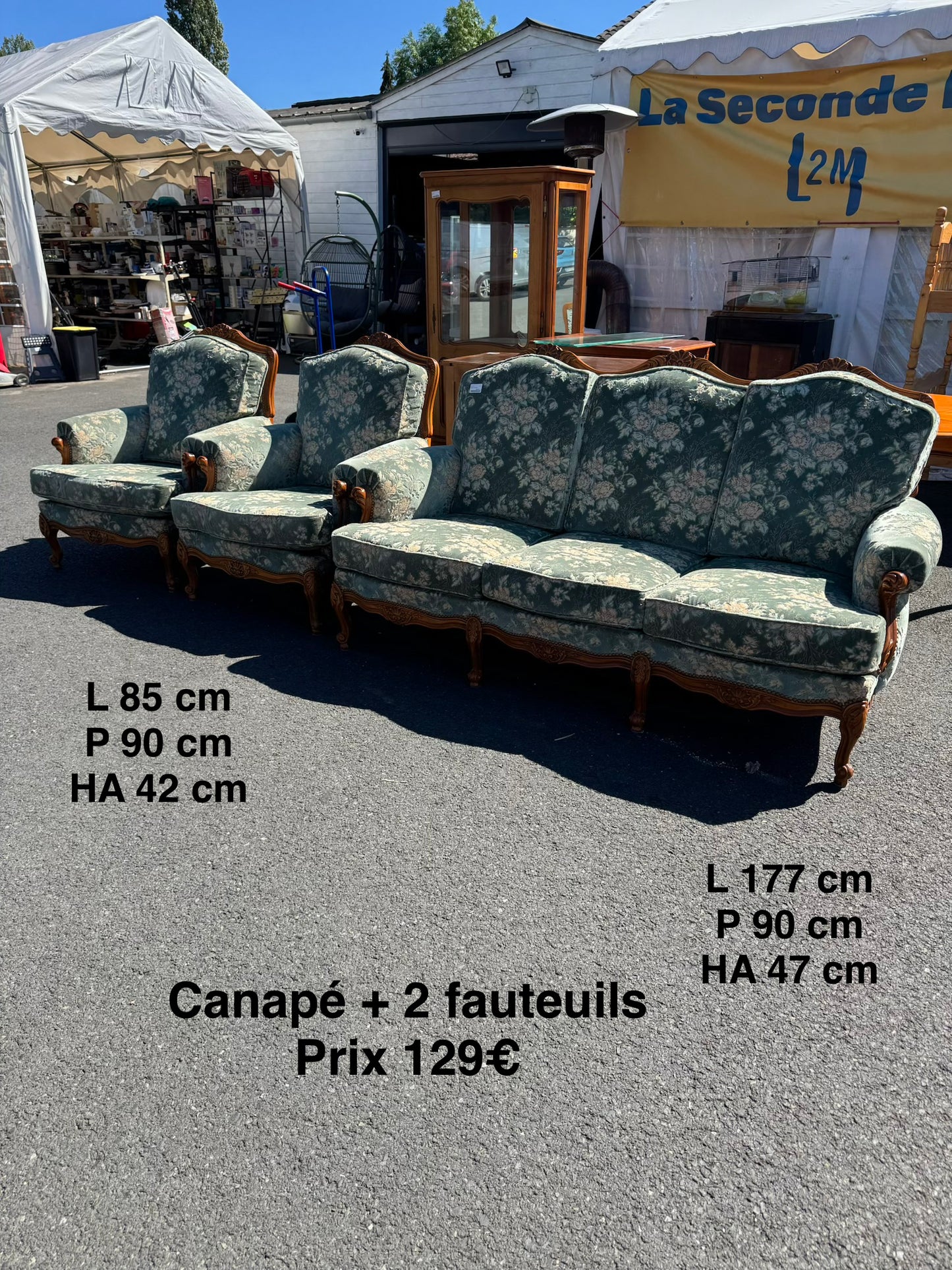 Canapé + 2 fauteuils 064090