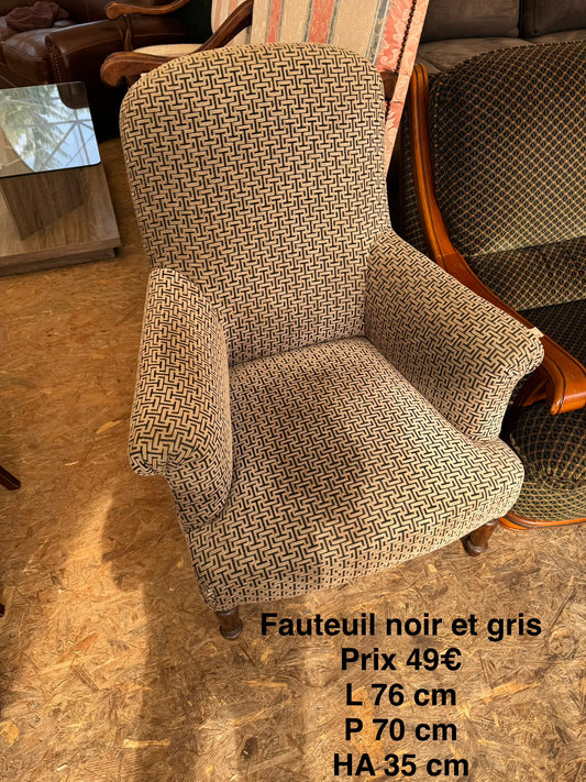 Fauteuil noir et Gris 068817