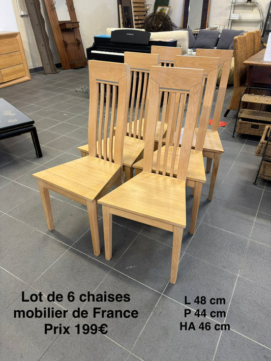 Lot de 6 chaises mobilier de France 063110