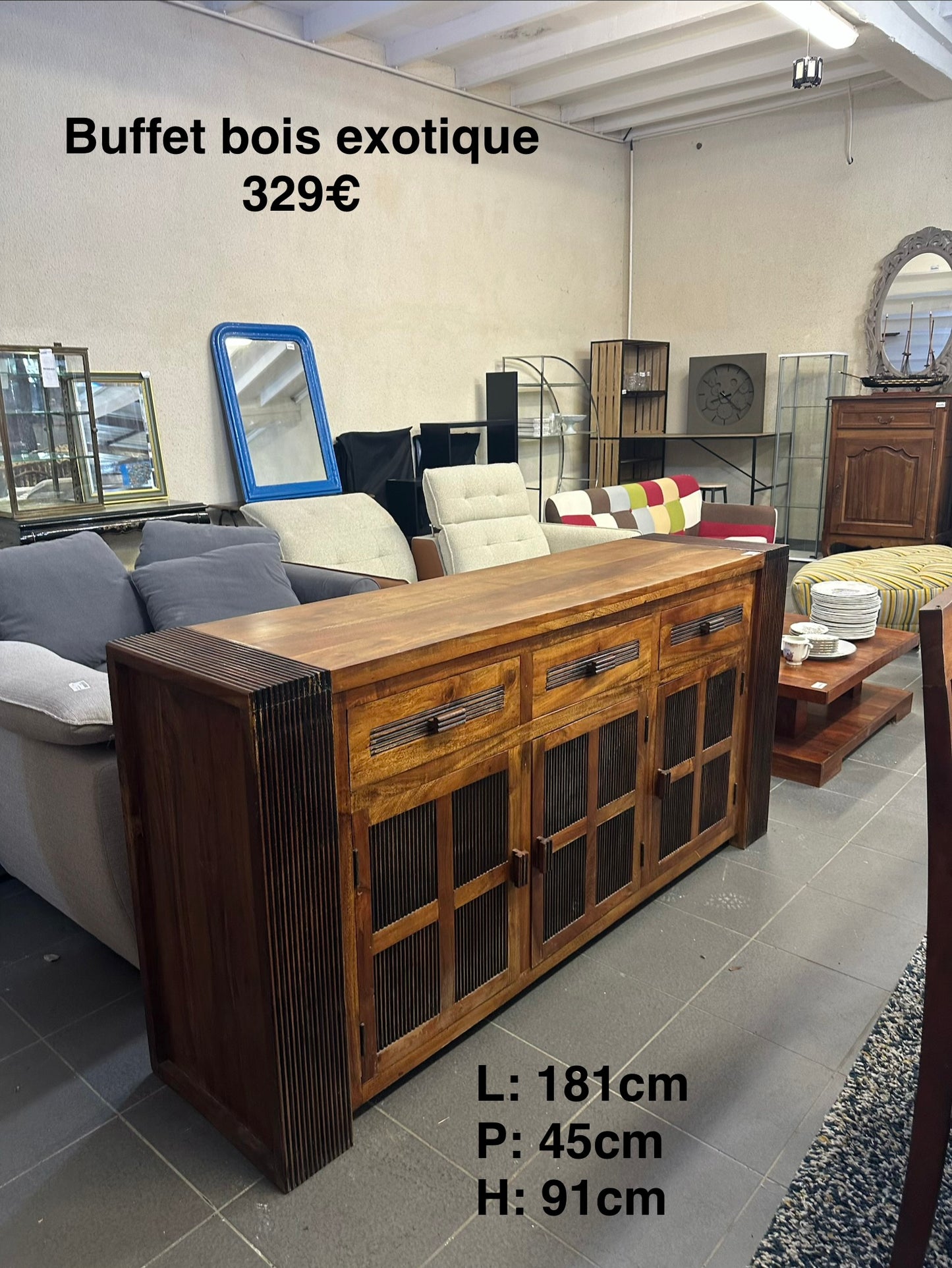 Buffet bois exotique 063544