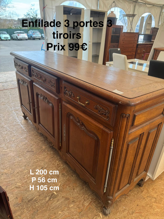 Enfilade 3 portes 3 tiroirs 057583