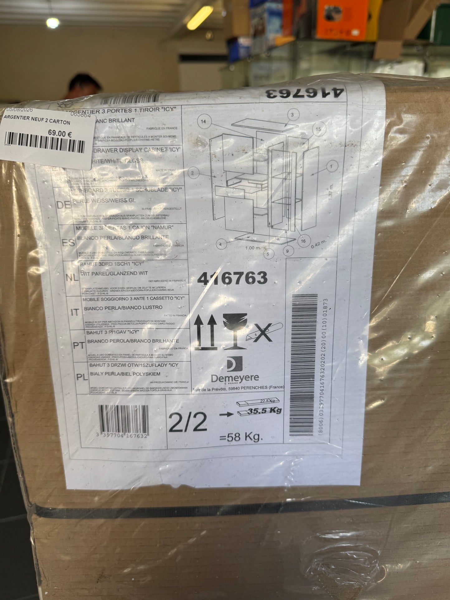 Argentier neuf 2 cartons 065864