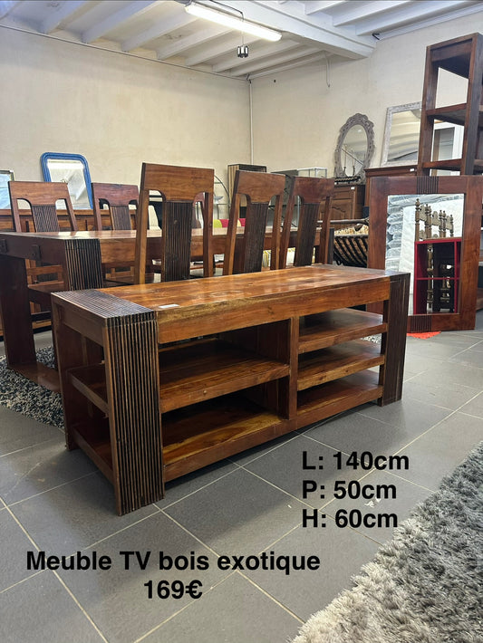 Meuble TV bois exotique 063546