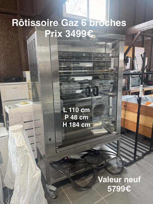 Rôtissoire Gaz 6 broches 058758