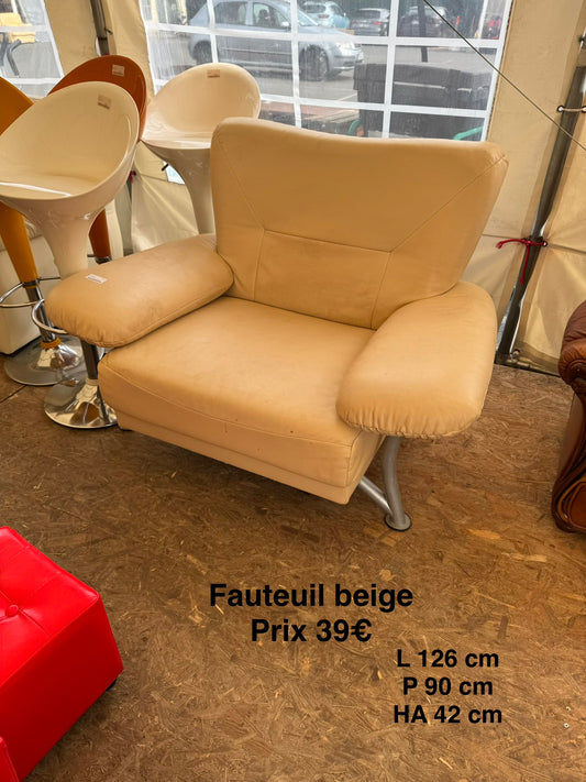 Fauteuil beige 067824