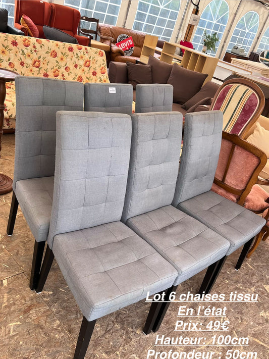 Lot de 6 chaises en l’état 061821