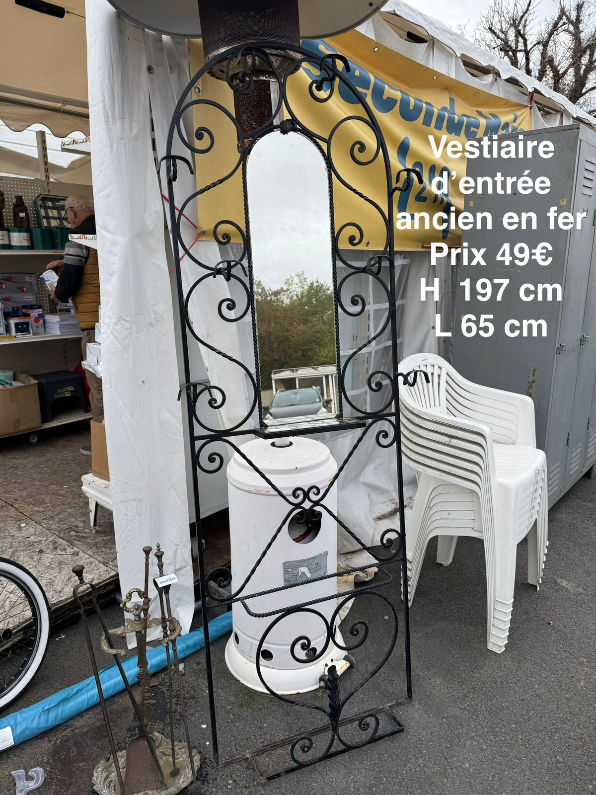 Vestiaire d’entrée ancien en fer 069169