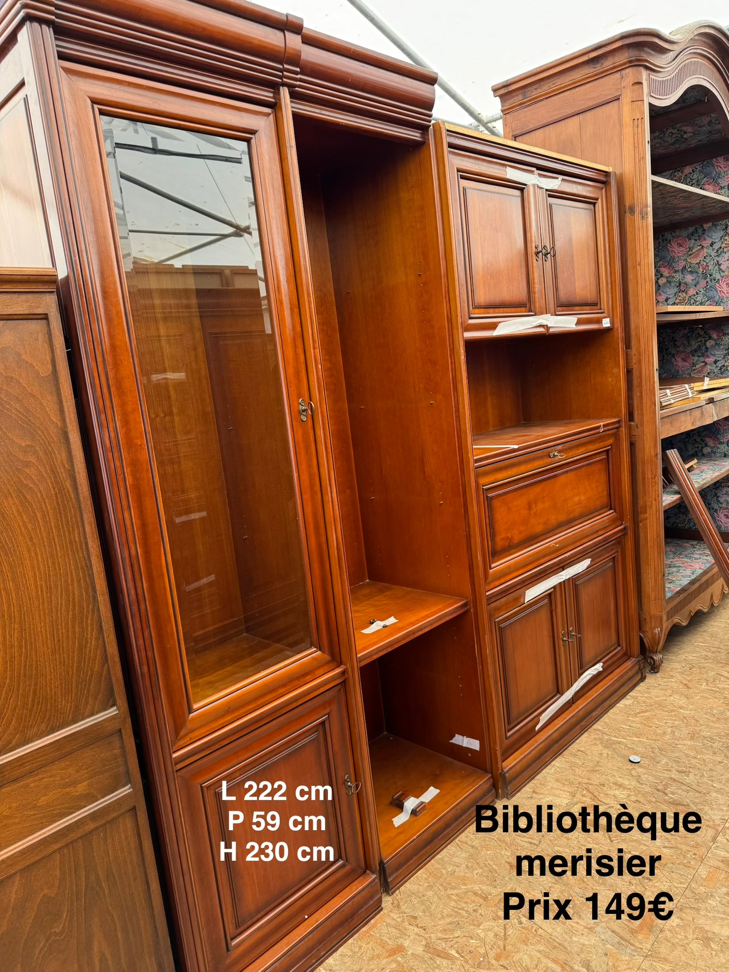 Bibliothèque merisier 060744