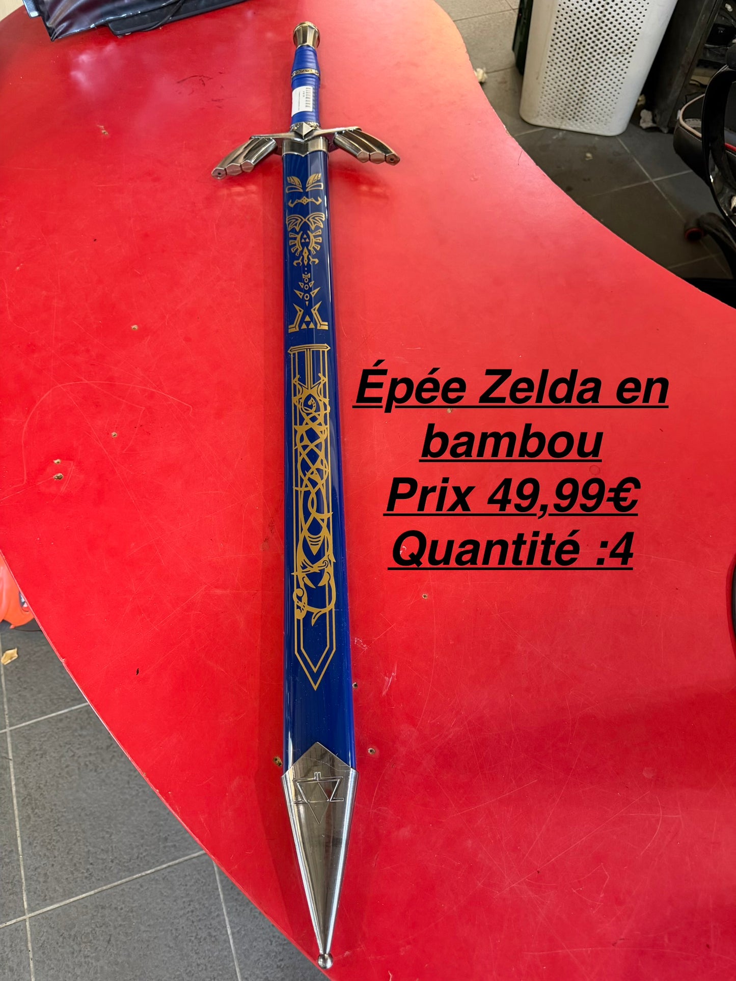 Épée en bambou Zelda bleu
