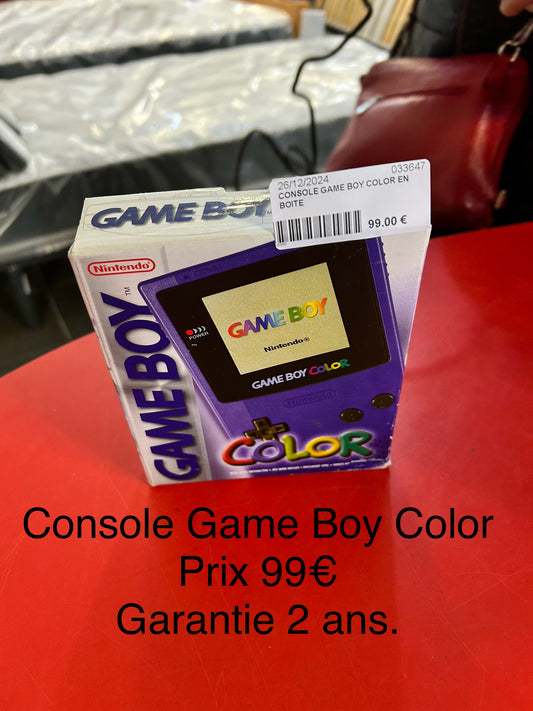 Console game boy color en boîte