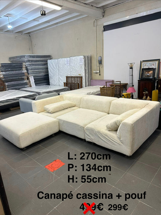 Canapé cassina avec pouf 060111