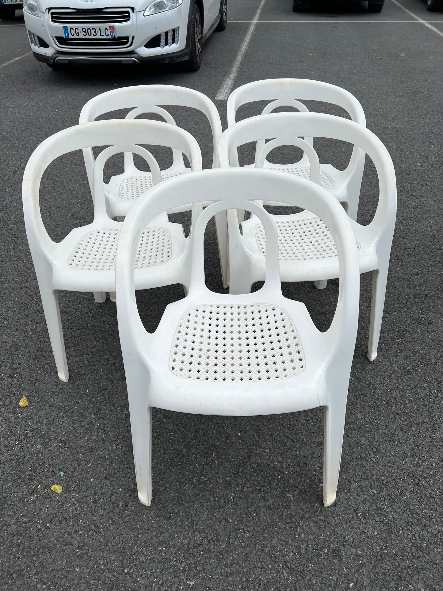 Lot de 5 chaises de jardin 021307