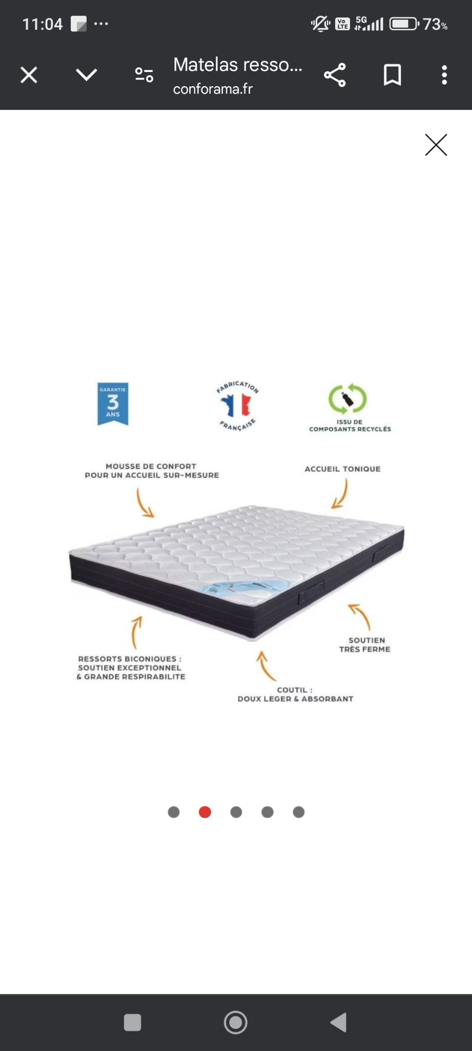 Matelas rubis 140/190 029490