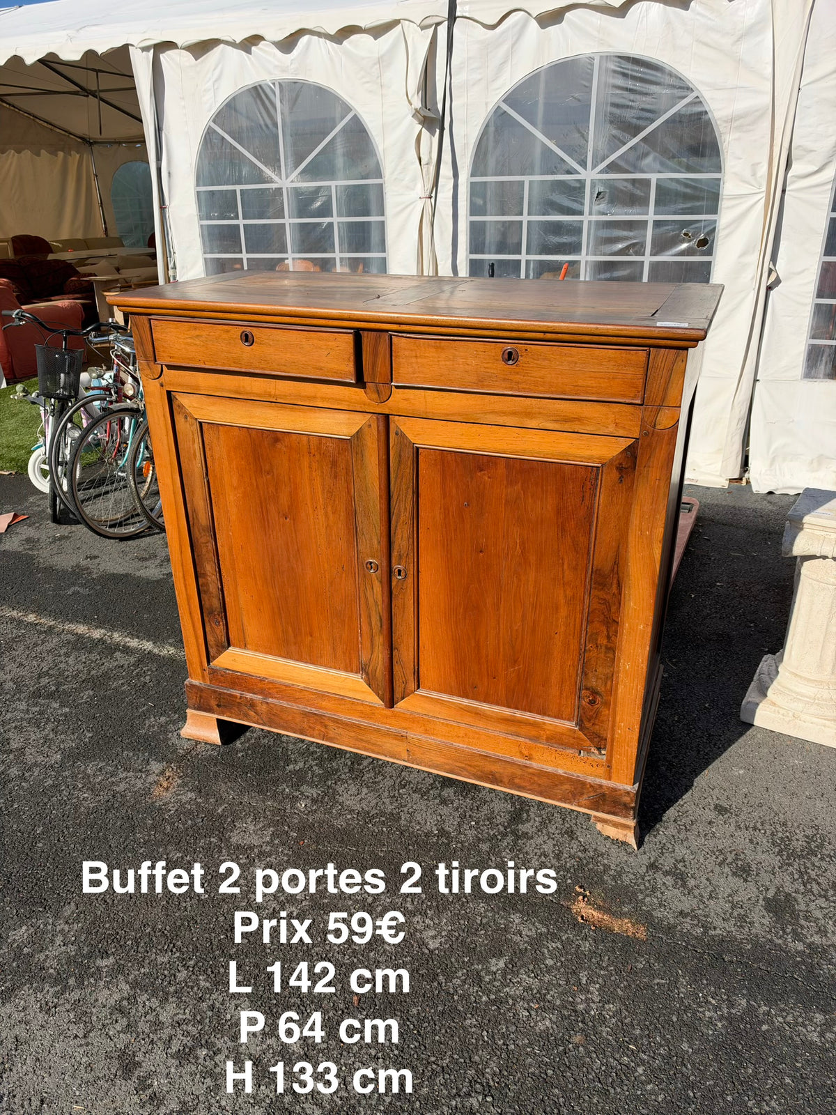 Buffet 2 portes 2 tiroirs 069743