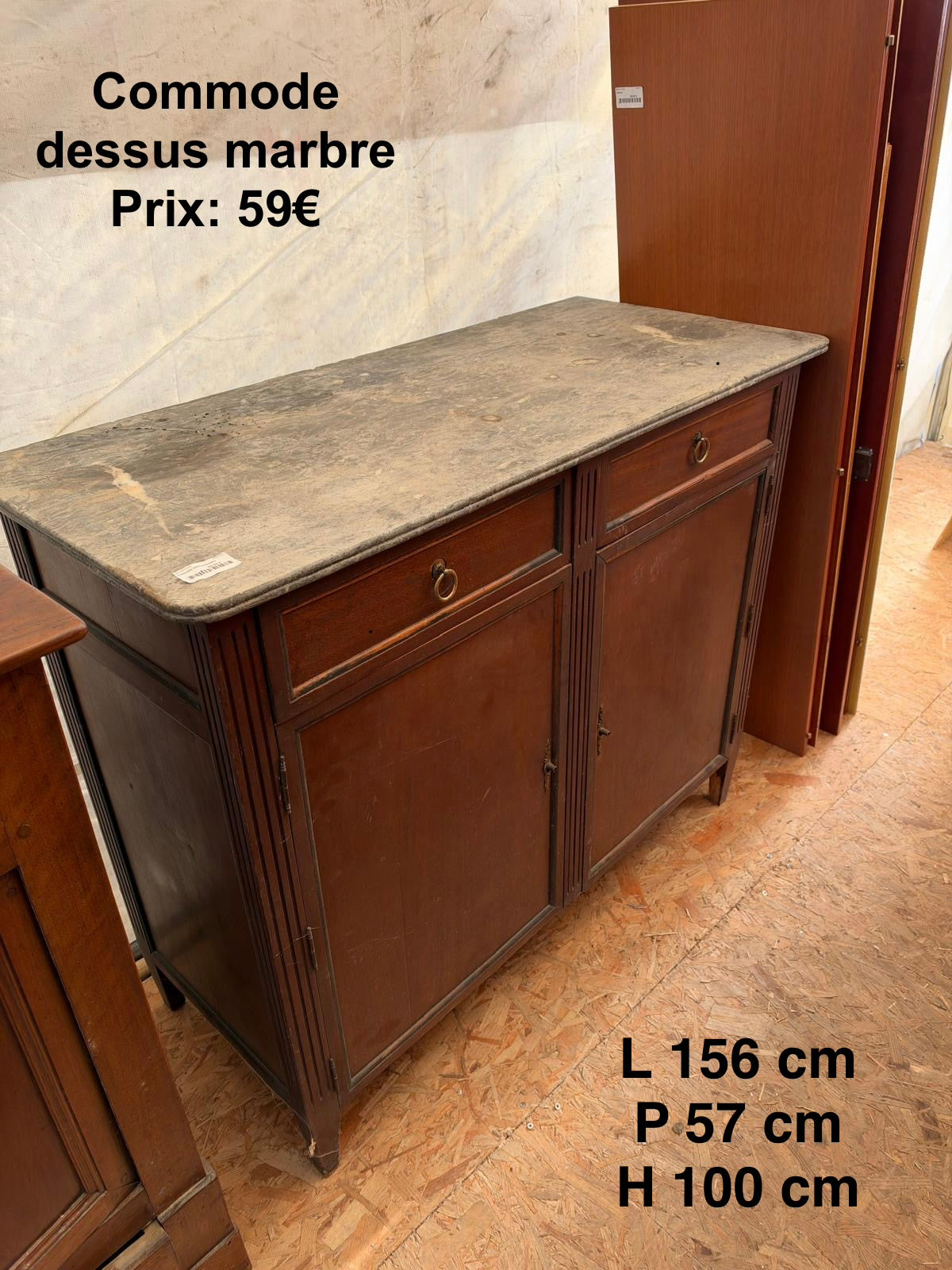 Commode dessus marbre 069793