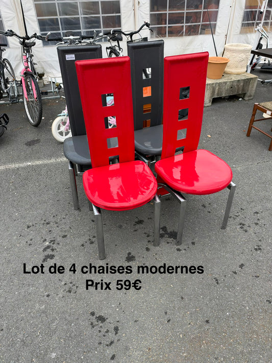 Lot de 4 chaises modernes 069424