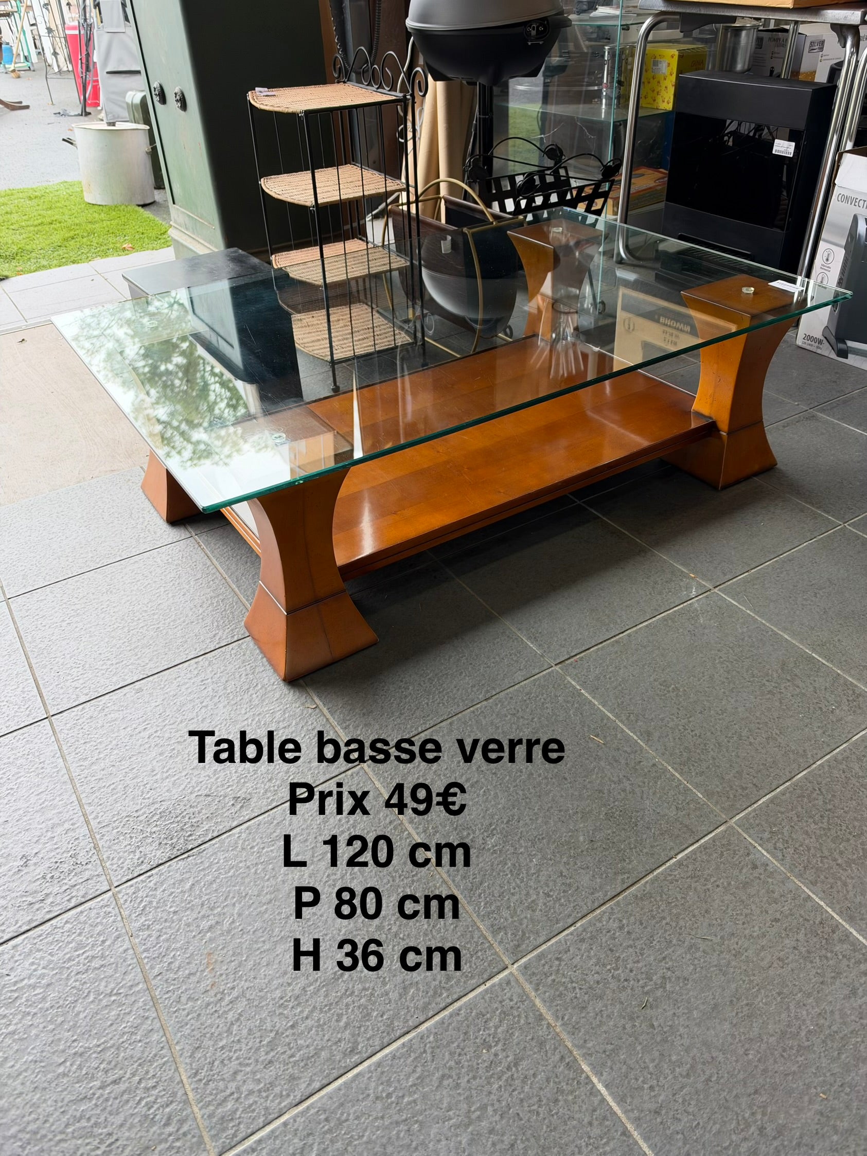 Table basse verre 069522 – La seconde main
