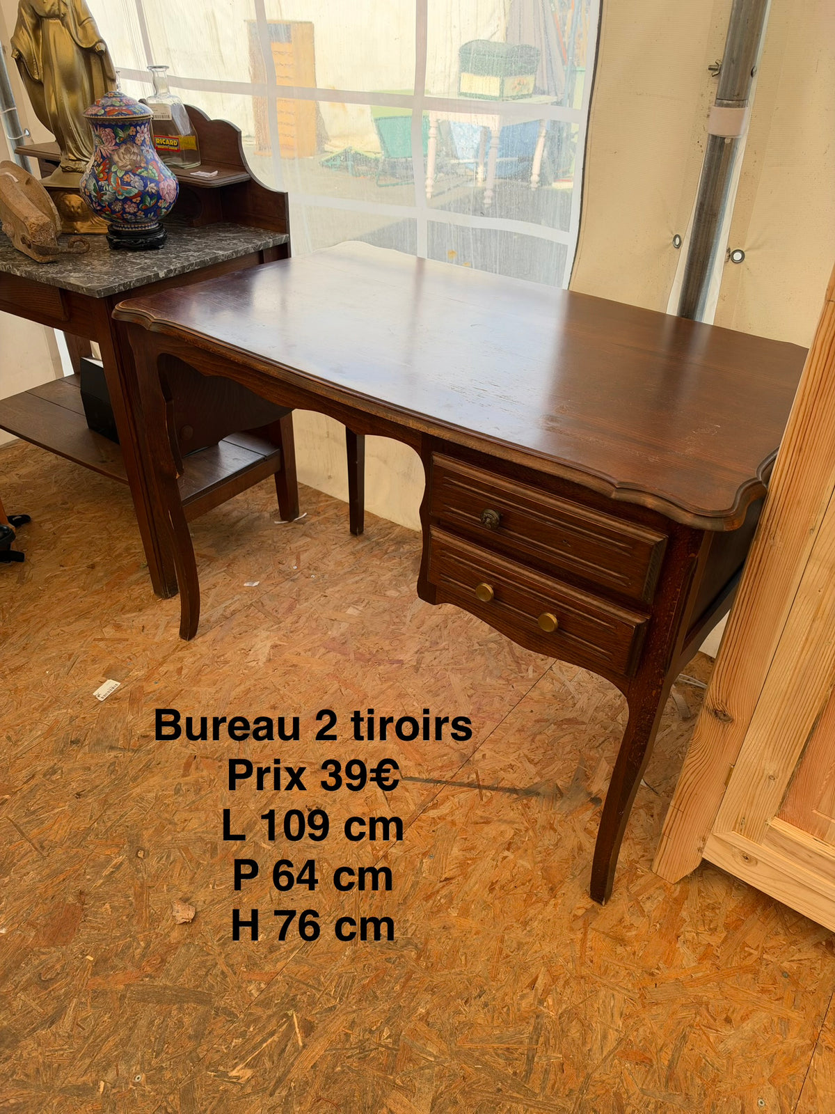 Bureau 2 tiroirs 069723