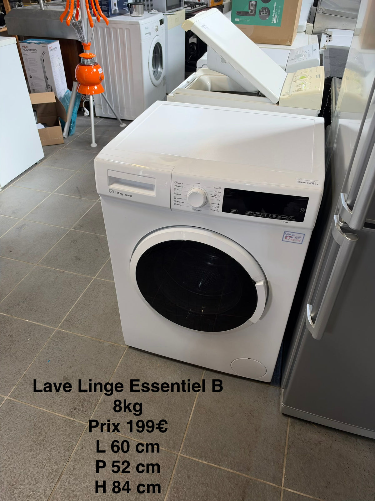 Lave linge Essentiel B 8kg 069478
