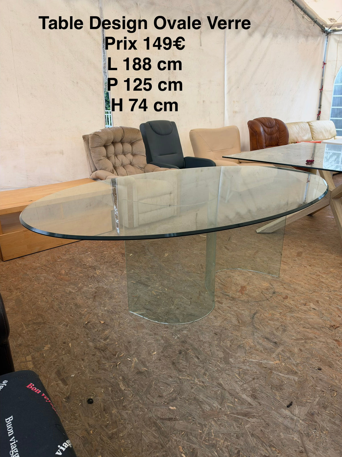 Table Design Ovale verre 069443