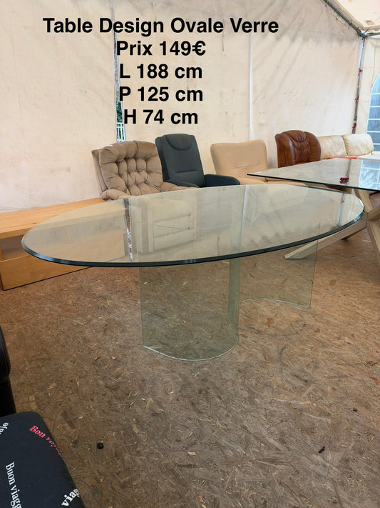 Table Design Ovale verre 069443