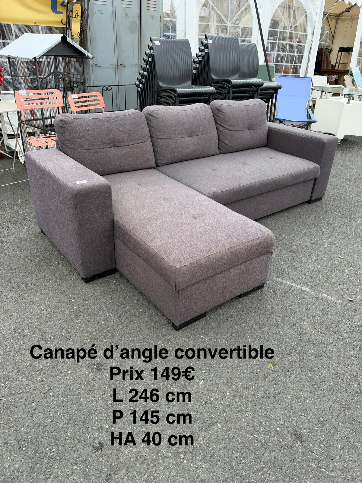 Canapé d’angle convertible 069728