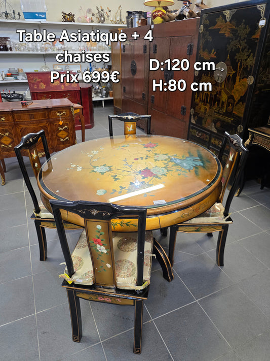 Table Asiatique +4 chaises 048530