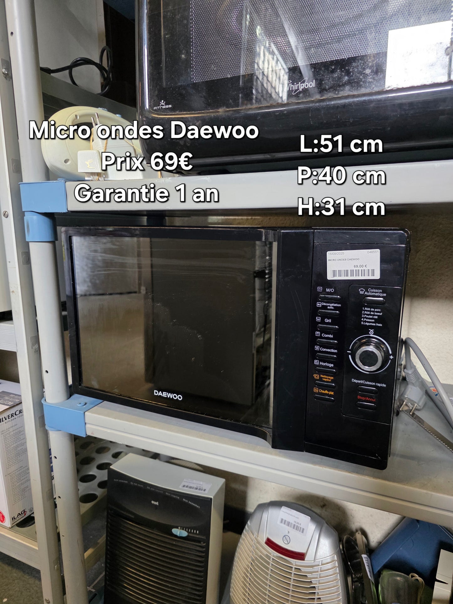 Micro ondes Daewoo 048551