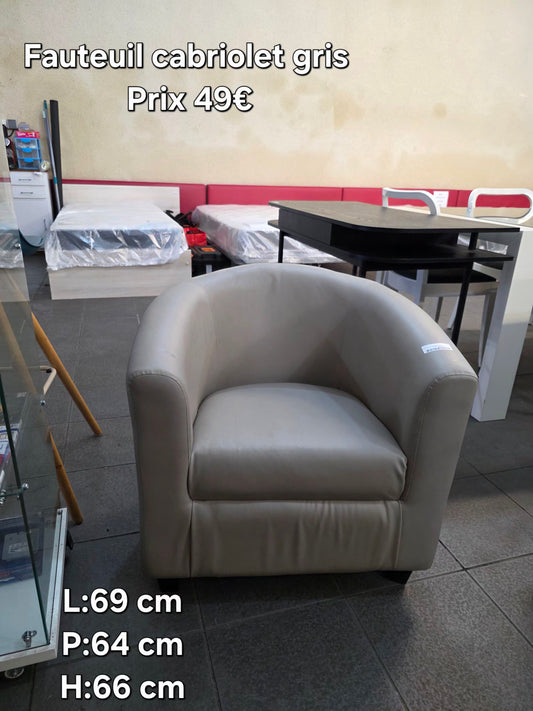 Fauteuil cabriolet gris 053342