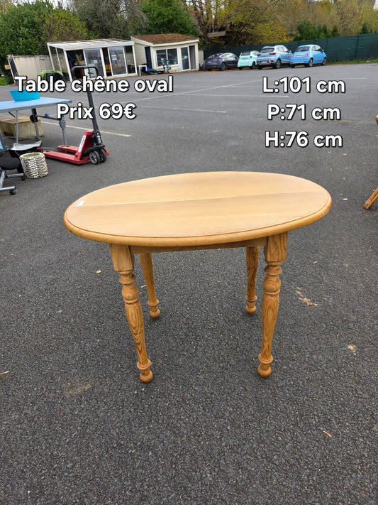 Table chêne oval 051880