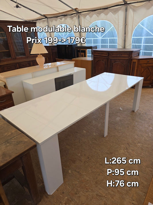 Table modulable blanche 045856