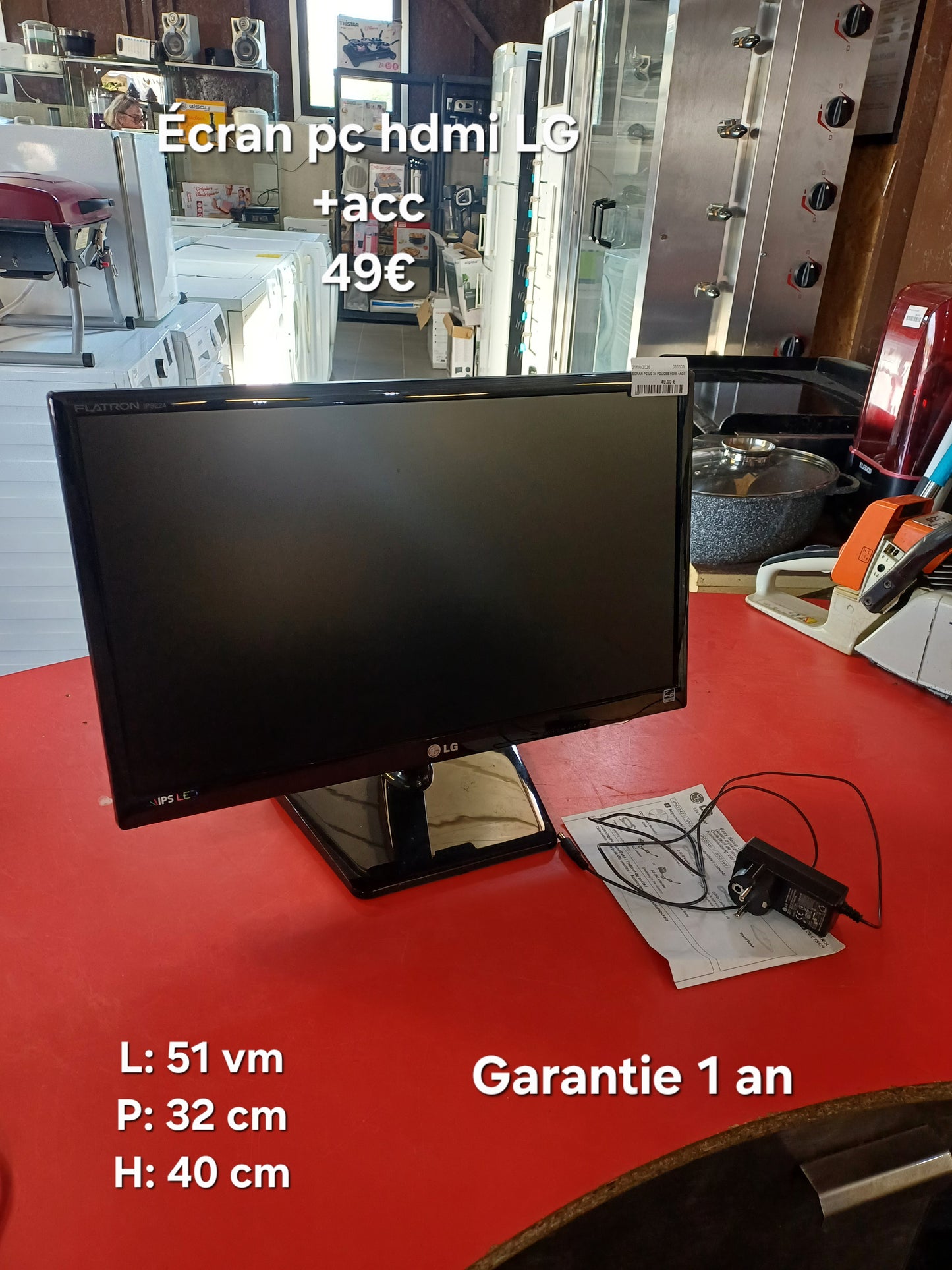 Écran pc hdmi LG 065506 Garantie 1 an