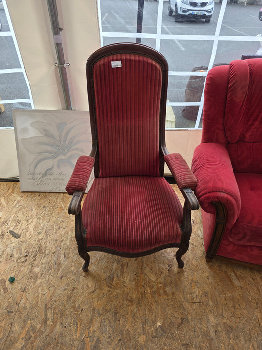 Voltaire tissu rouge 040630