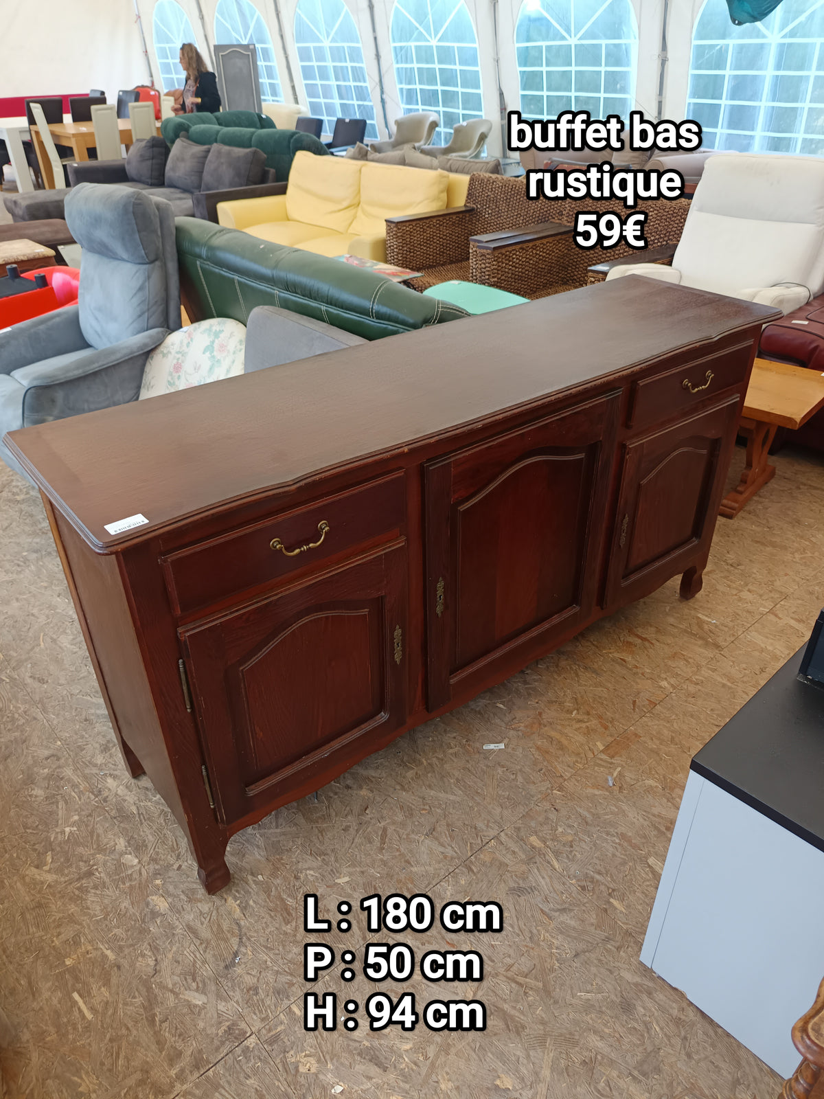Buffet bas rustique 068369
