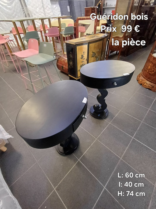 Guéridon bois noir 048921