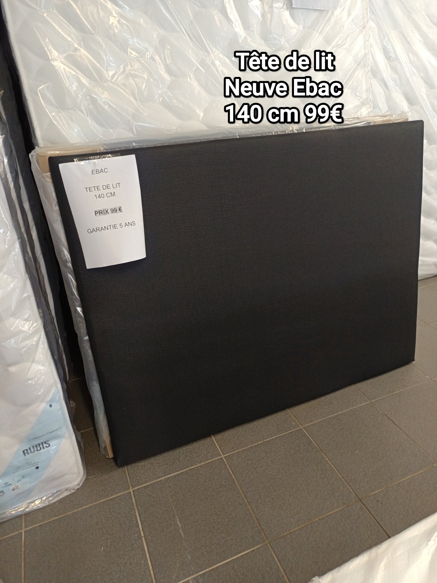 Tête de lit neuve Ebac 140 cm