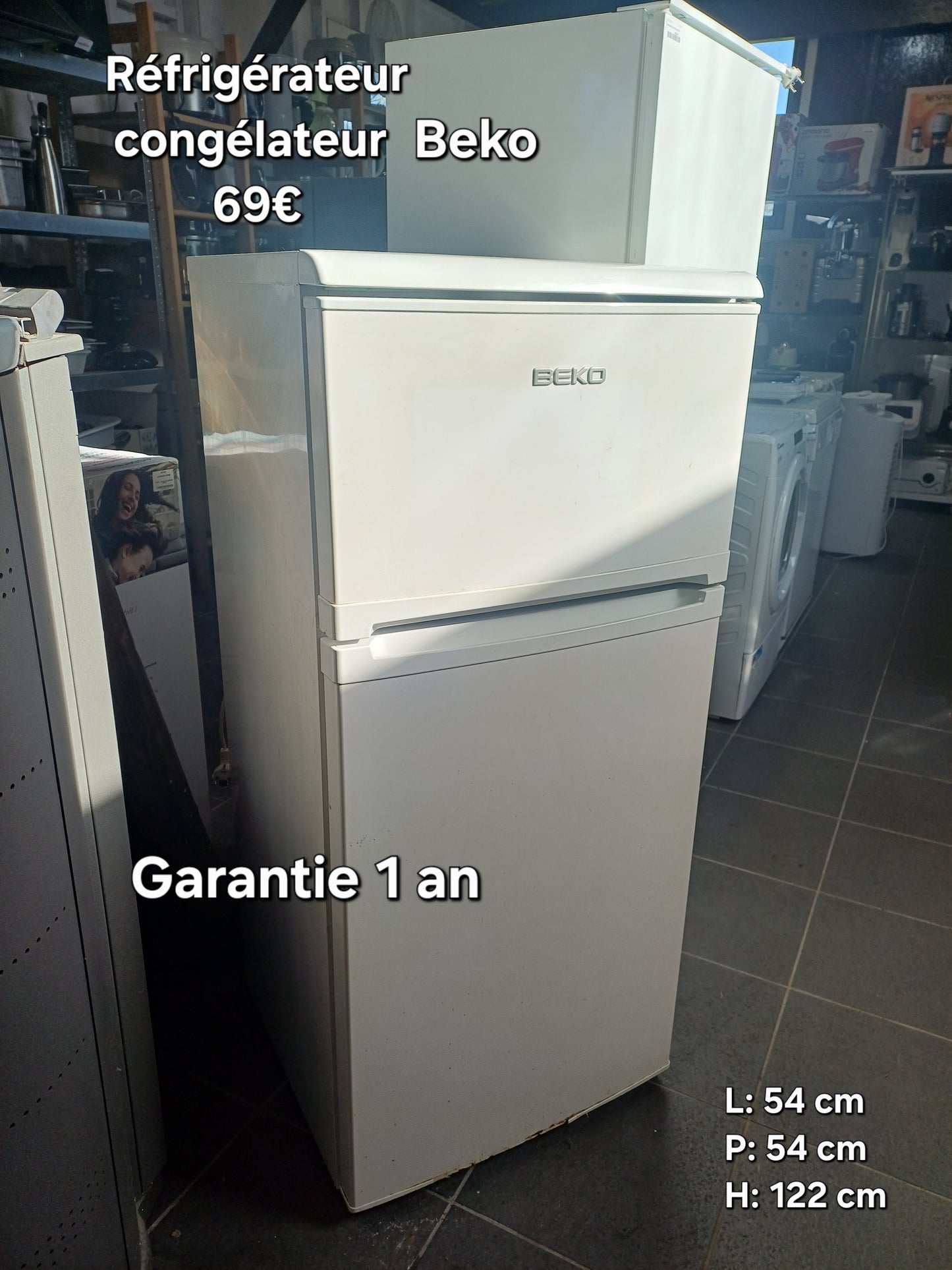 Réfrigérateur congélateur Beko 057633 Garantie 1 an