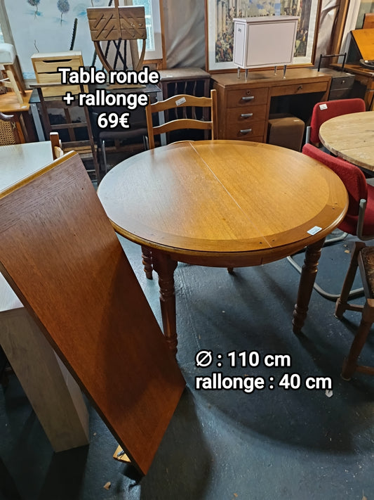 Table ronde + rallonge 054990