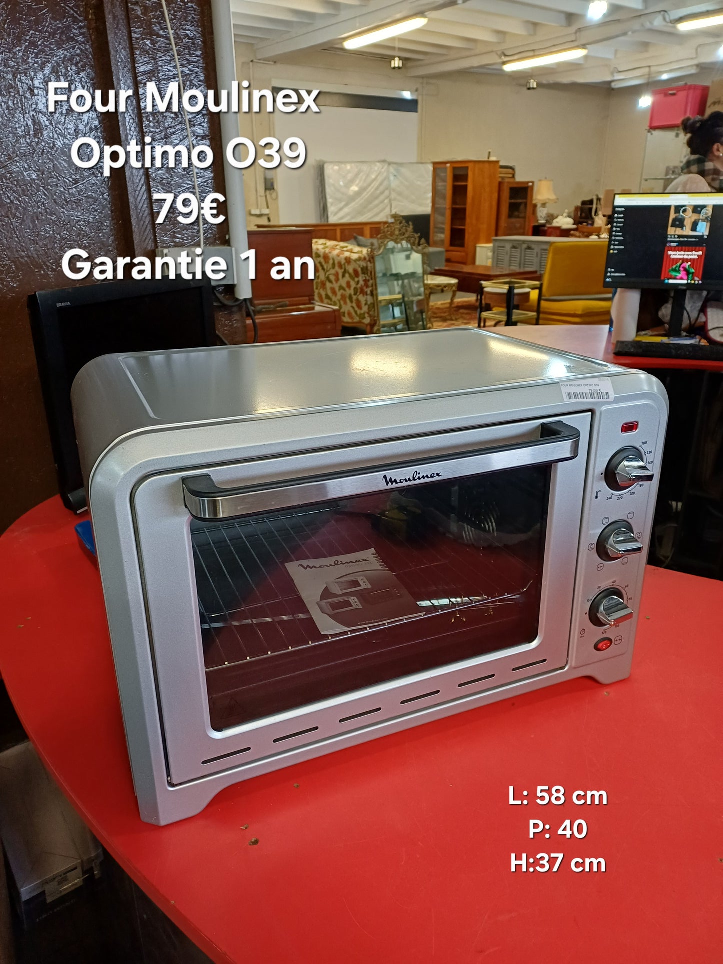 Four Moulinex Optimo O39 Garantie 1 an 055016