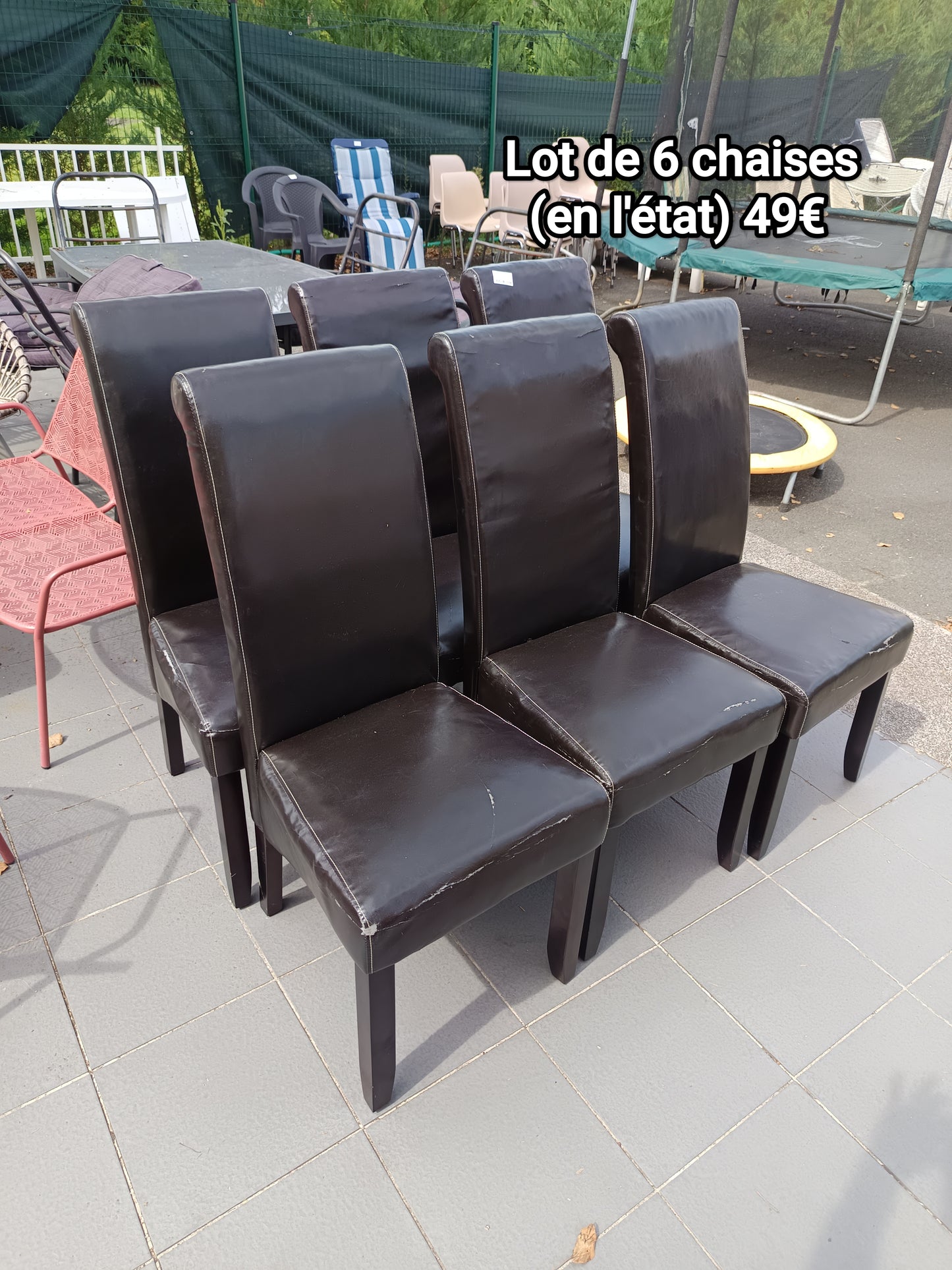 Lot de 6 chaises en l'état 067324