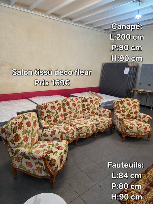 Salon canapé et 2 fauteuils 055001