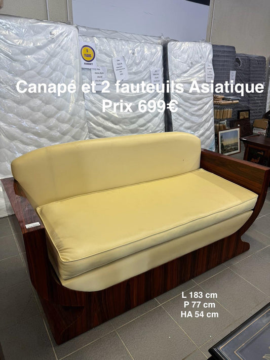 Canapé + 2 fauteuils Asiatique 048529