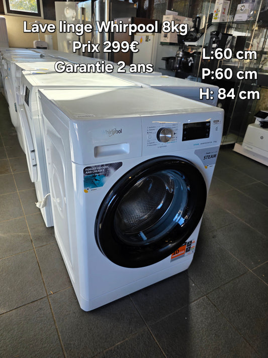 Lave linge Whirpool 8kg 049843