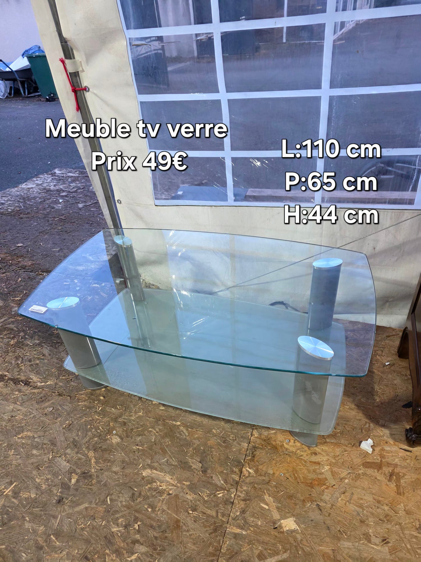 Meuble tv verre 052662