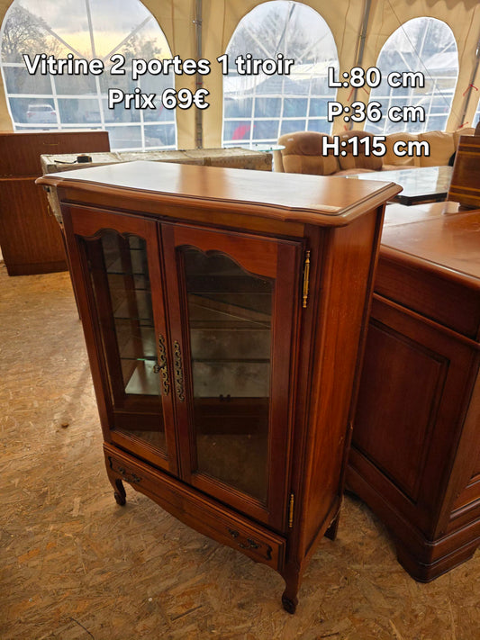Vitrine 2 portes 1 tiroir 051893