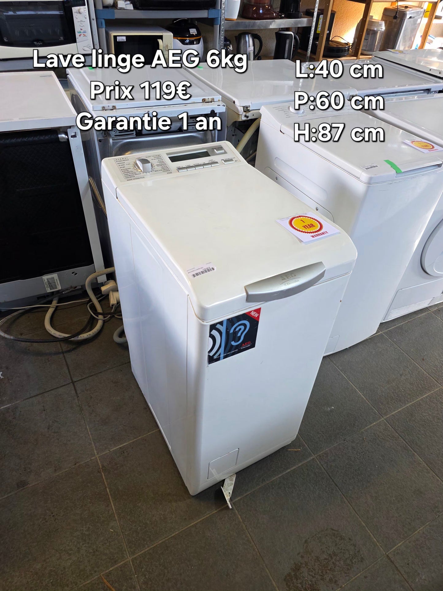 Lave linge AEG 6kg 050985