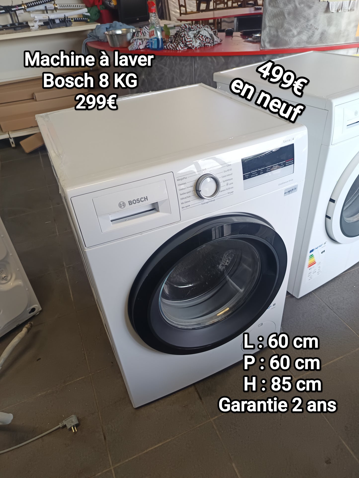 Machine à laver Bosch eco silence 8 KG 048088 048295