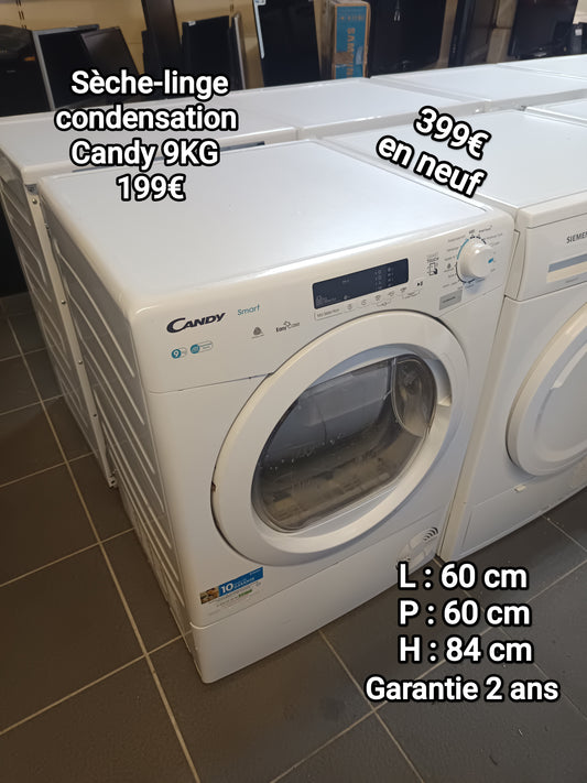 Sèche linge condensation Candy 9Kg 048094