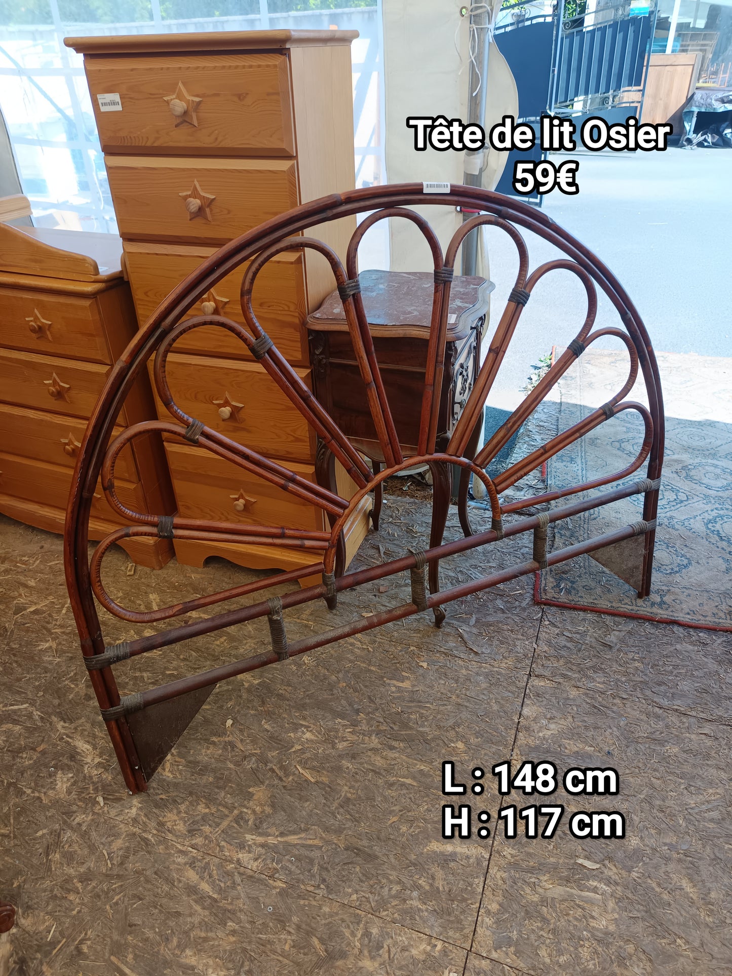 Tête de lit rotin 061650