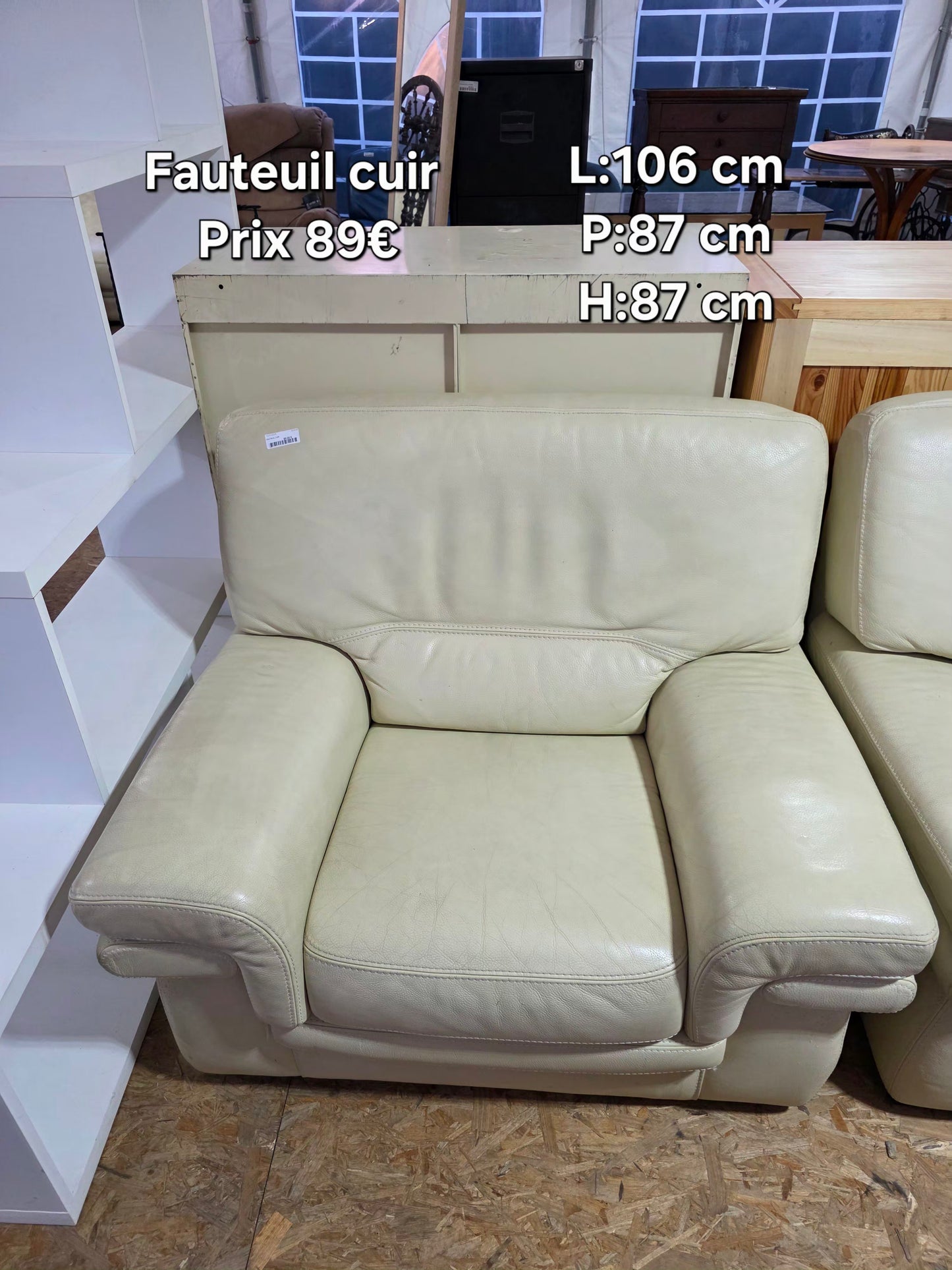 Fauteuil cuir 052049
